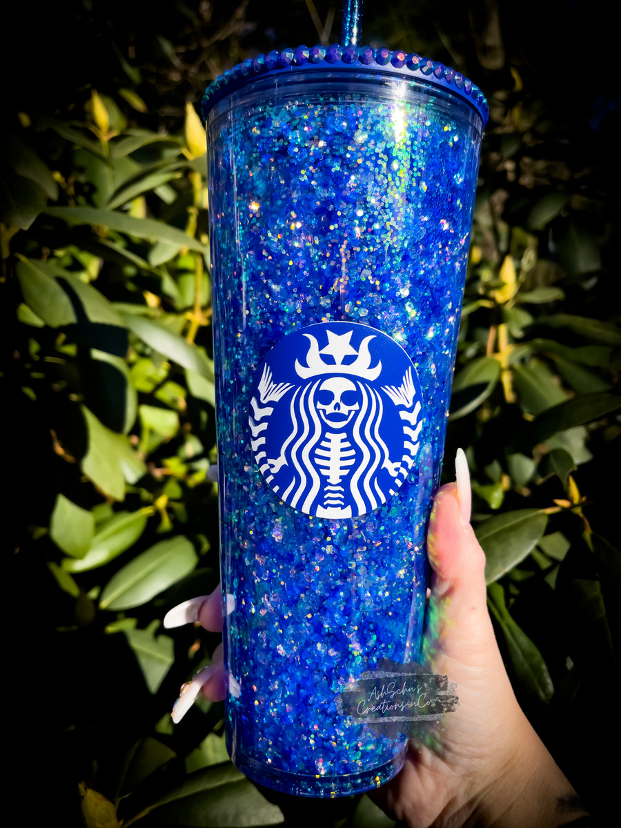 Starbucks snow-globe Tumbler Blue drink – CarringtonAllure
