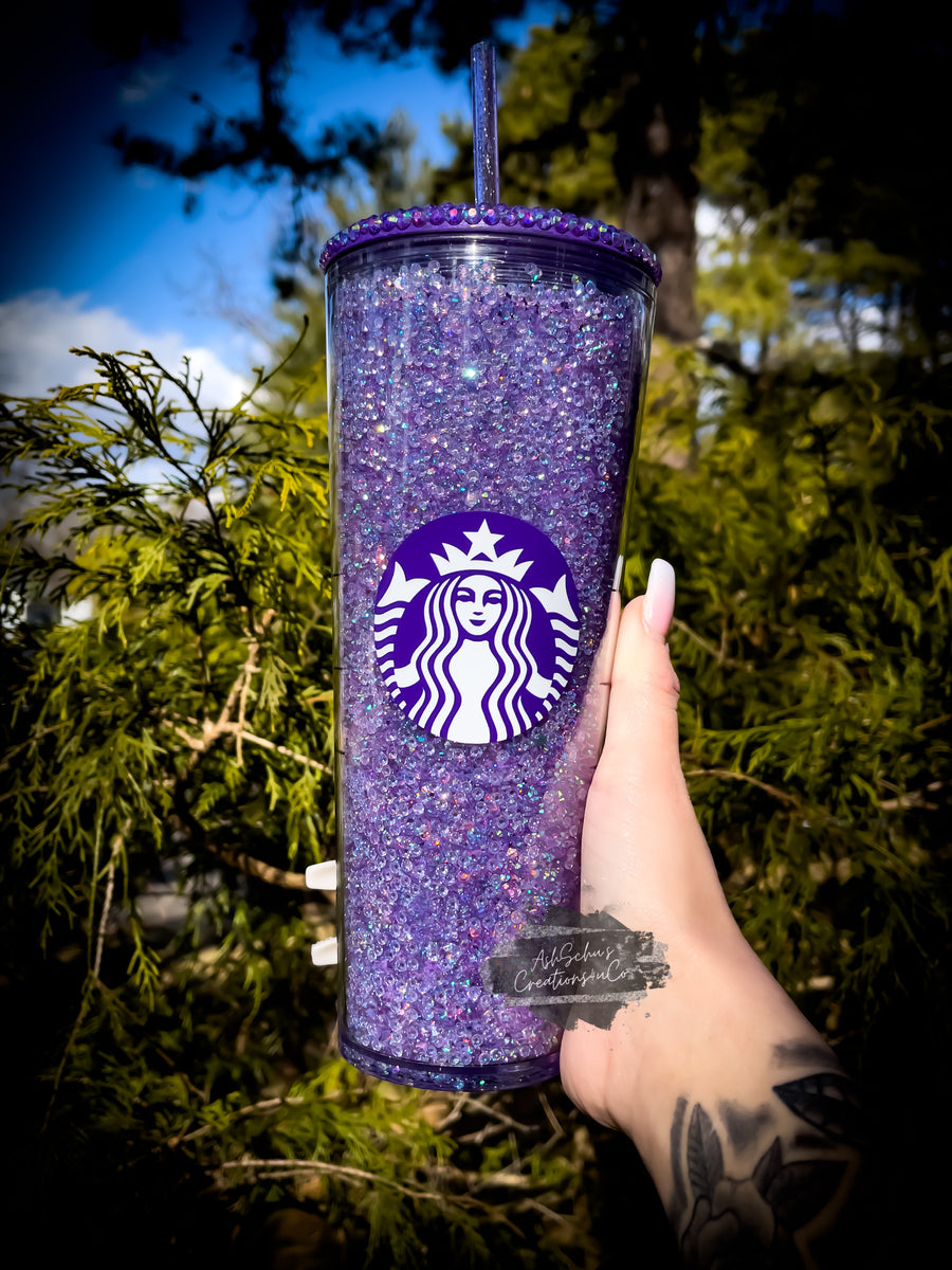 Purple bling Top Available Starbucks Cup Purple Glitter Venti Size Starbucks  Tumblers Bling Bling Tops Rhinestone Tops Venti Size 