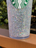 Personalized White Star Starbucks Tumbler