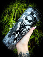 Skellington Christmas Snow Globe Tumbler