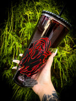 Ghostface Logo/Decal with Rhinestone Lid Blood Drip Snow Globe Tumbler