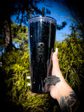 Black Rhinestone Filled Tumbler